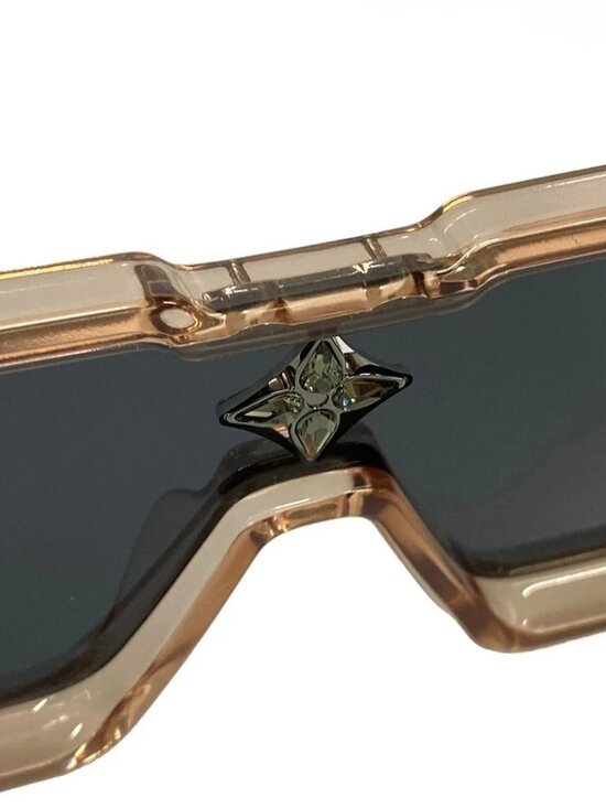 LOUIS VUITTON Sunglasses Cyclone Z1978E Clear Beige TV1253 Sunglasses